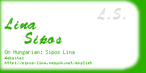 lina sipos business card